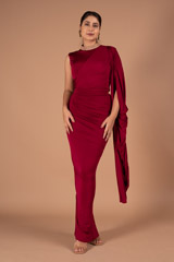 Red Saree Gown348 video